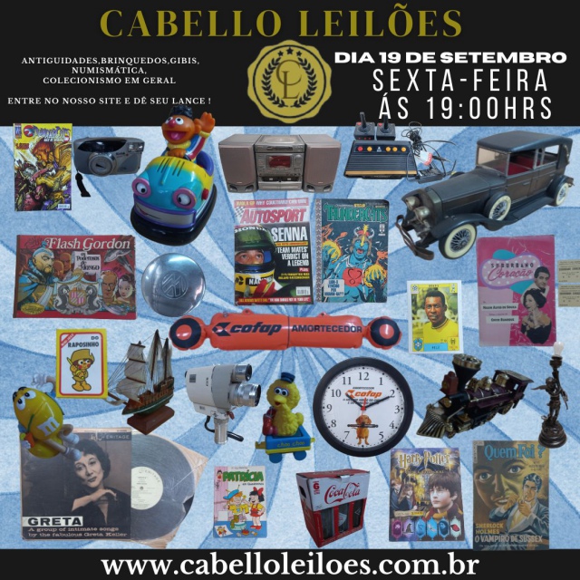 51º Leilão de Brinquedos, Gibis, Antiguidades, Discos, Numismática, Livros, Coleções e Curiosidades