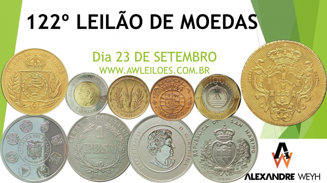 122º LEILÃO MOEDAS - AWLEILÕES
