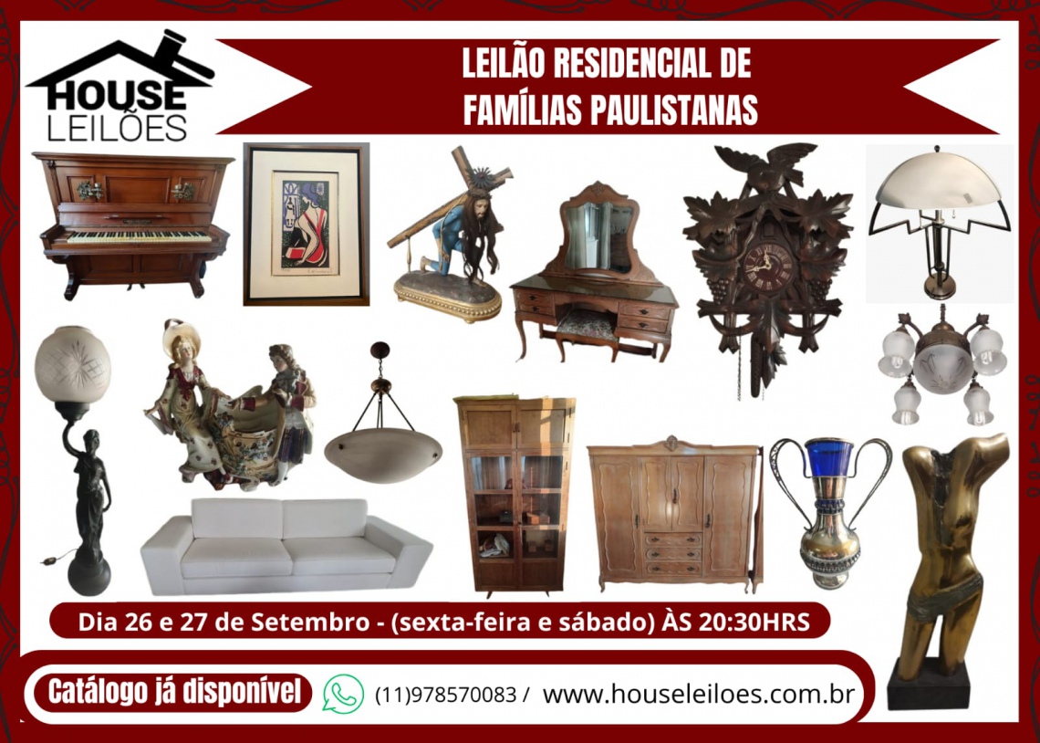 LEILÃO RESIDENCIAL DE FAMÍLIAS PAULISTANAS