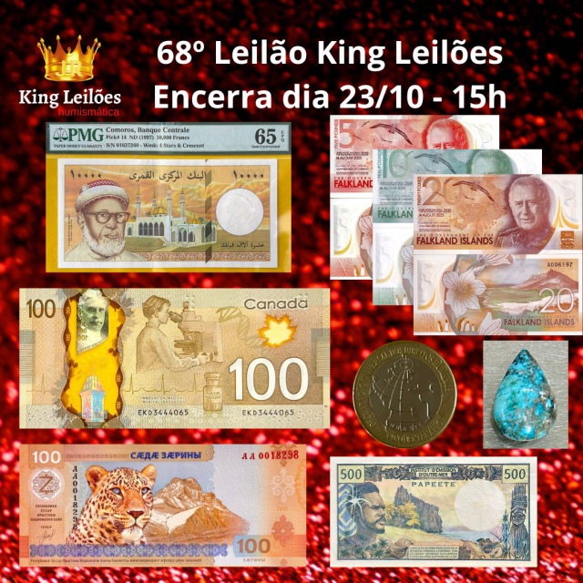 68º LEILÃO KING LEILÕES DE NUMISMÁTICA, MULTICOLECIONISMO E ANTIGUIDADE