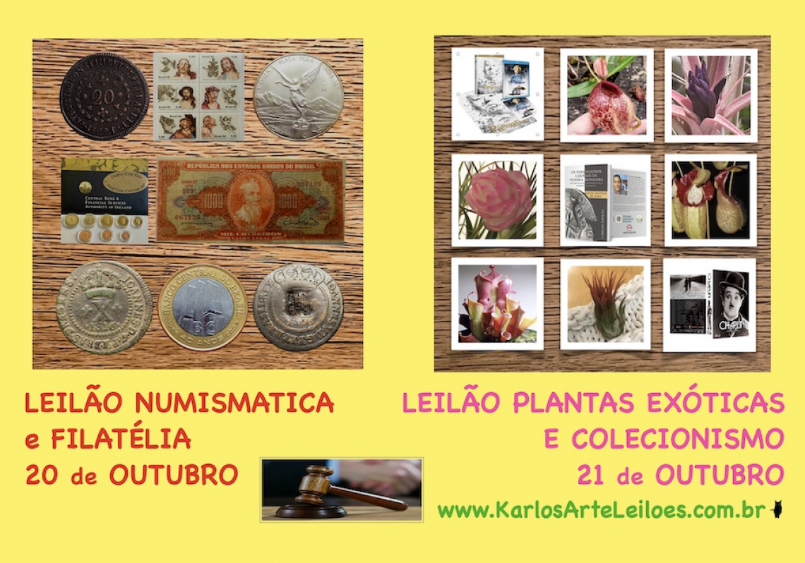 LEILÃO DE NUMISMÁTICA, FILATELIA,  DVDs e COLECIONÁVEIS, Outubro 2025