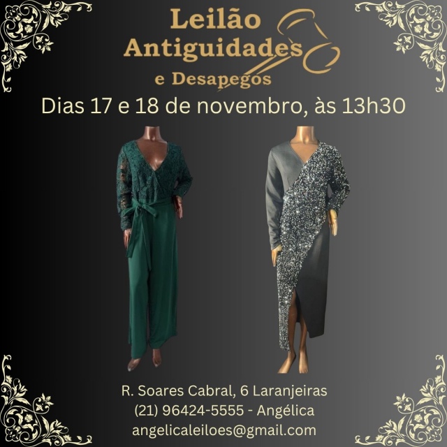 LEILÃO ANTIGUIDADES  E DESAPEGOS - ROUPAS, CALÇADOS, CAMA, MESA, DESAPEGOS DIVERSOS - NOVEMBRO  2025