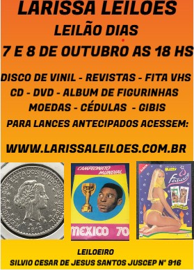 LEILÃO DE COLECIONISMO E ANTIGUIDADES