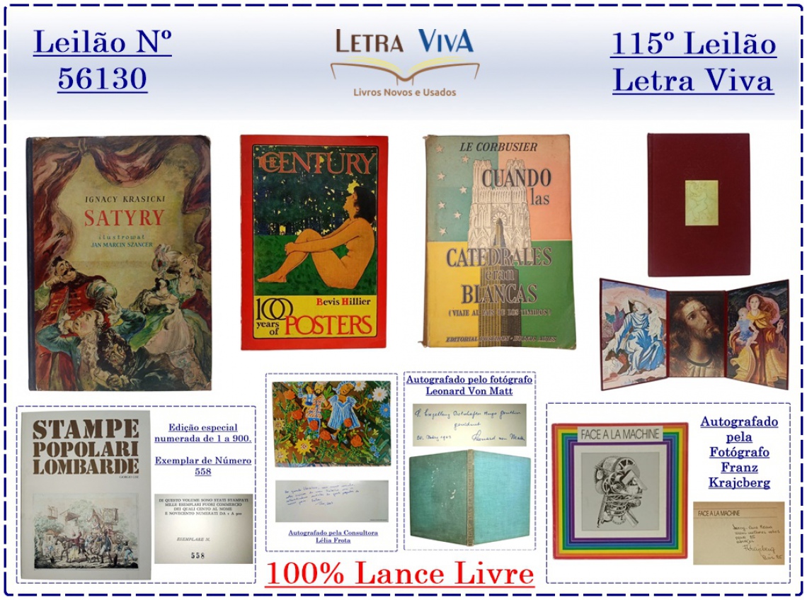 115º LEILÃO LETRA VIVA - LIVROS DE ARTE - 100% LANCE LIVRE