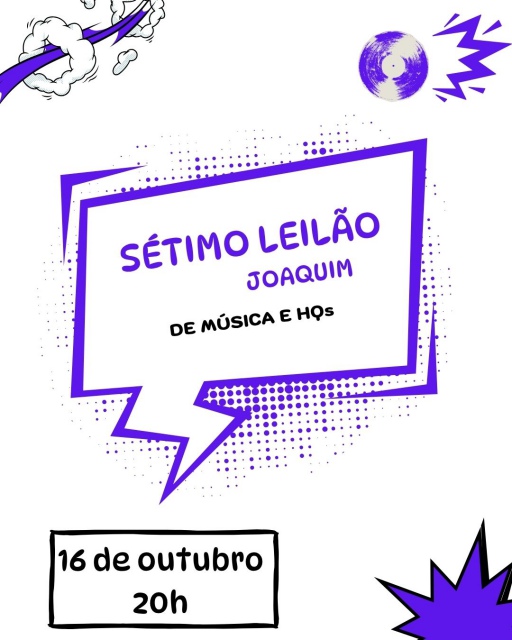 SÉTIMO LEILÃO JOAQUIM DE HQS E MÚSICA 2025