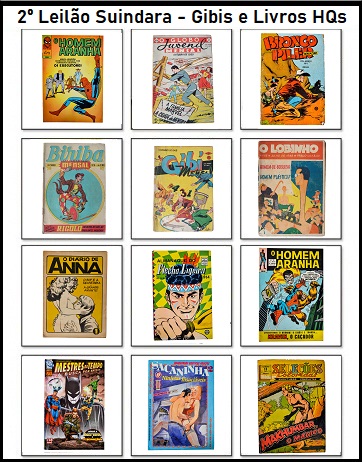 2º LEILÃO SUINDARA - GIBIS E LIVROS DE HQ