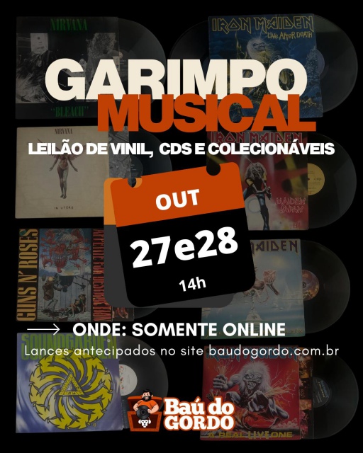 GARIMPO MUSICAL! 9º LEILÃO DE CDS LPS E COLECIONÁVEIS !