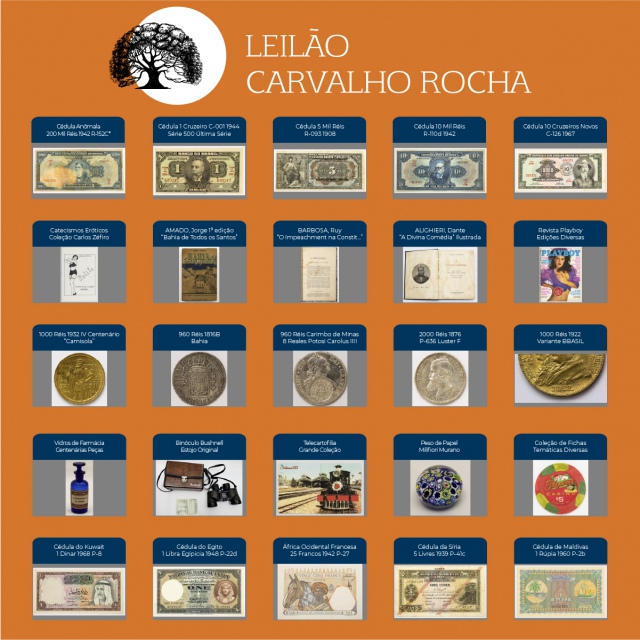 Leilão Carvalho Rocha - Numismática, Colecionismo e Livros