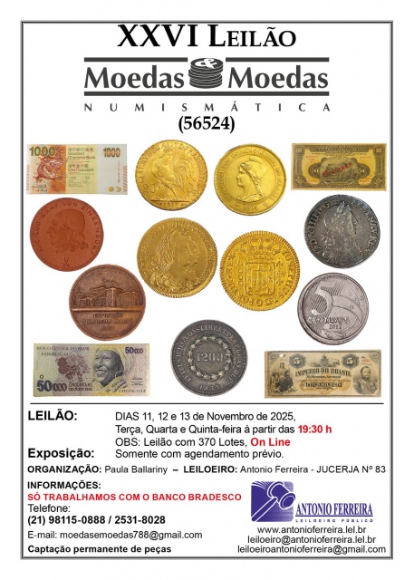 XXVI Leilão Moedas & Moedas