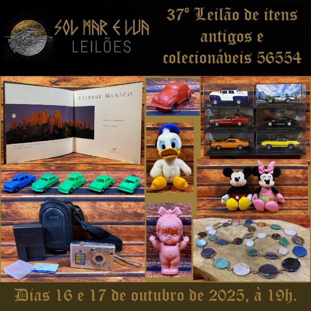 XXXVII Leilão Sol, Mar e Lua de itens antigos e colecionáveis