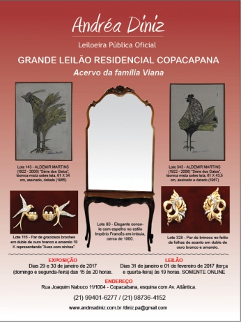 GRANDE LEILÃO RESIDENCIAL - Acervo da família Viana.