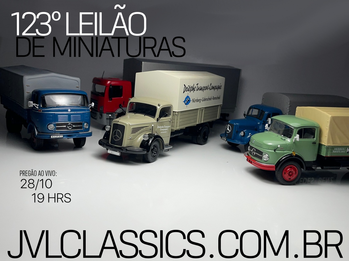 123º  Leilão de Miniaturas JVL Classics - Caminhões e Carros 1/43