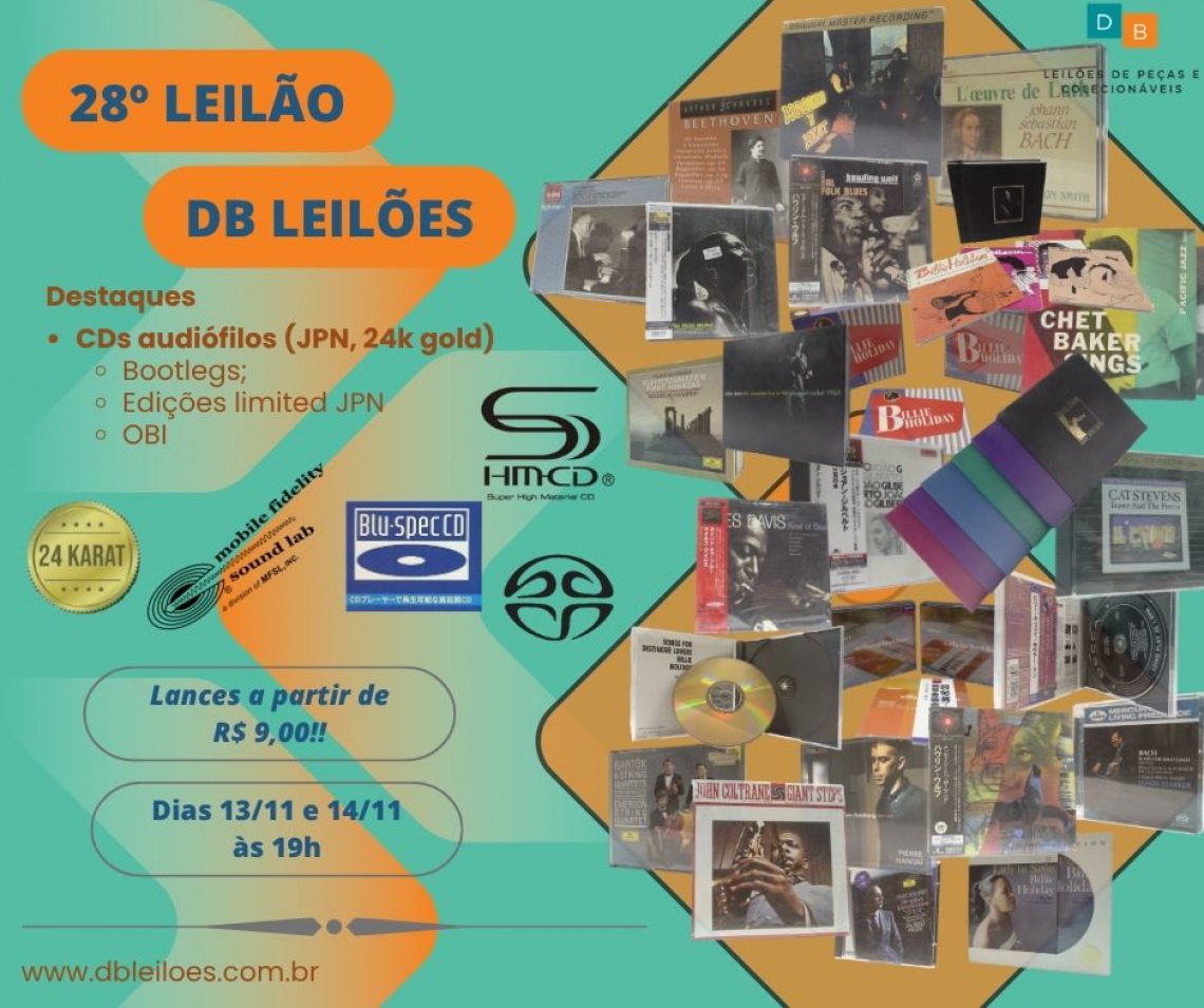 28º Leilão DB Leilões - O Melhor da Mídia Digital e da 7ª Arte