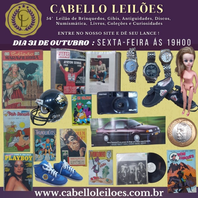 54º Leilão de Brinquedos, Gibis, Livros, Coleções e Curiosidades