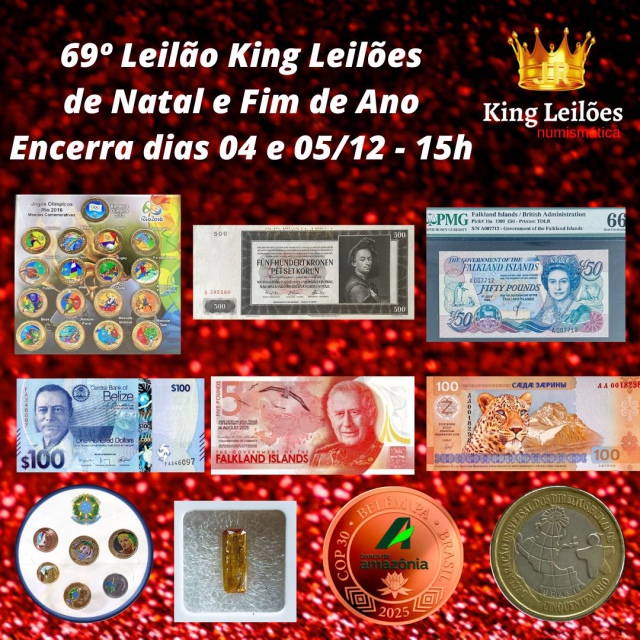 69º LEILÃO KING LEILÕES DE NUMISMÁTICA, MULTICOLECIONISMO E ANTIGUIDADE