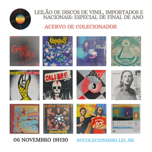 LEILÃO DE DISCOS DE VINIL, NACIONAIS E IMPORTADOS: ESPECIAL DE FINAL DE ANO