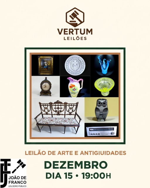 VERTUM LEILÕES - LEILÃO DE ARTE E ANTIGUIDADES DEZEMBRO