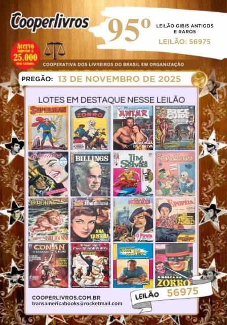 LEILÃO DE GIBIS ANTIGOS E RAROS