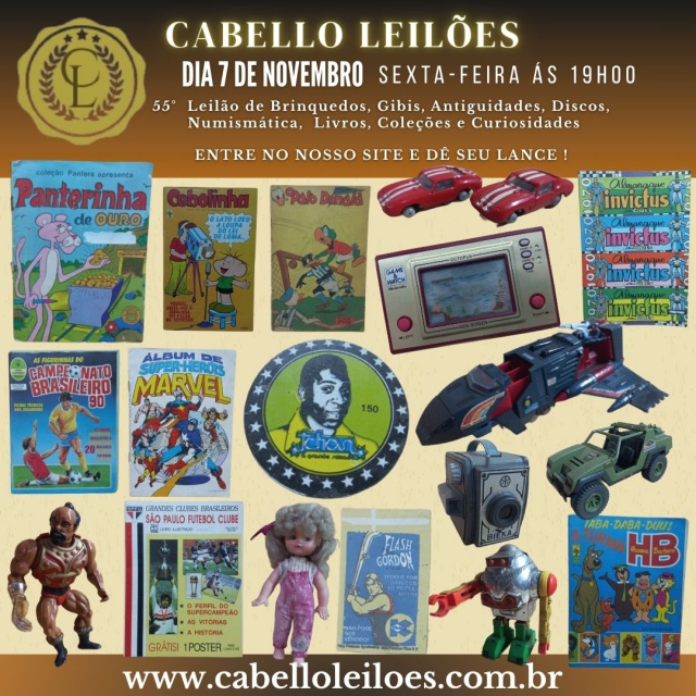 55º Leilão de Brinquedos, Gibis, Livros, Coleções e Curiosidades