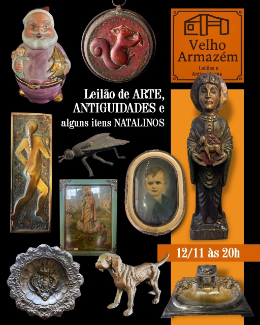 LEILÃO DE ARTE, ANTIGUIDADES E ITENS NATALINOS