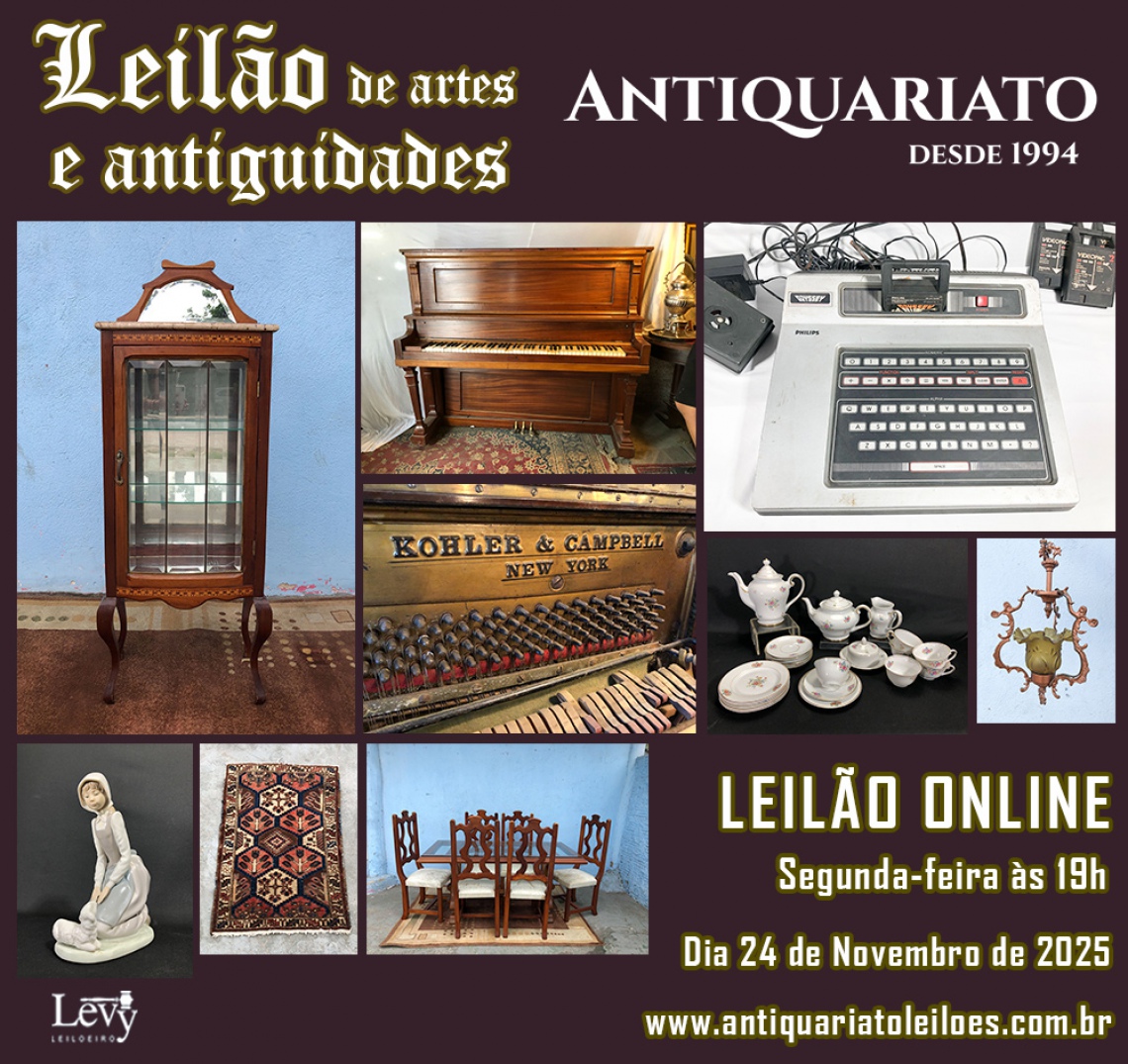 LEILÃO ANTIQUARIATO DE ARTES, ANTIGUIDADES, CURIOSIDADES E COLECIONISMO - 24 NOV 2025