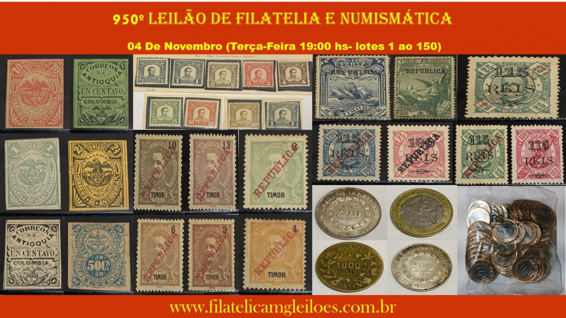 950º Leilão de Filatelia e Numismática