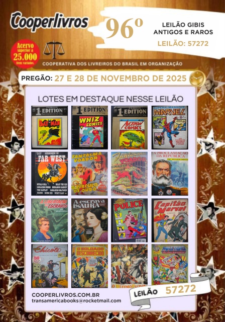 LEILÃO DE GIBIS ANTIGOS E RAROS