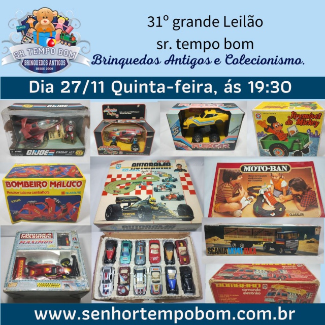 30º GRANDE LEILÃO DE BRINQUEDOS E COLECIONÁVEIS.