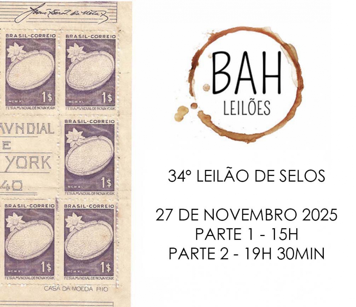 34º BAH LEILÕES - FILATELIA