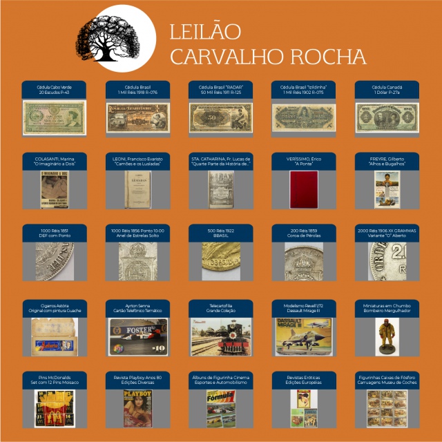 Leilão Carvalho Rocha - Numismática, Colecionismo e Livros
