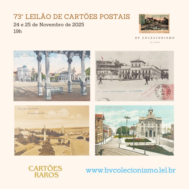 73º LEILÃO DE CARTÕES POSTAIS