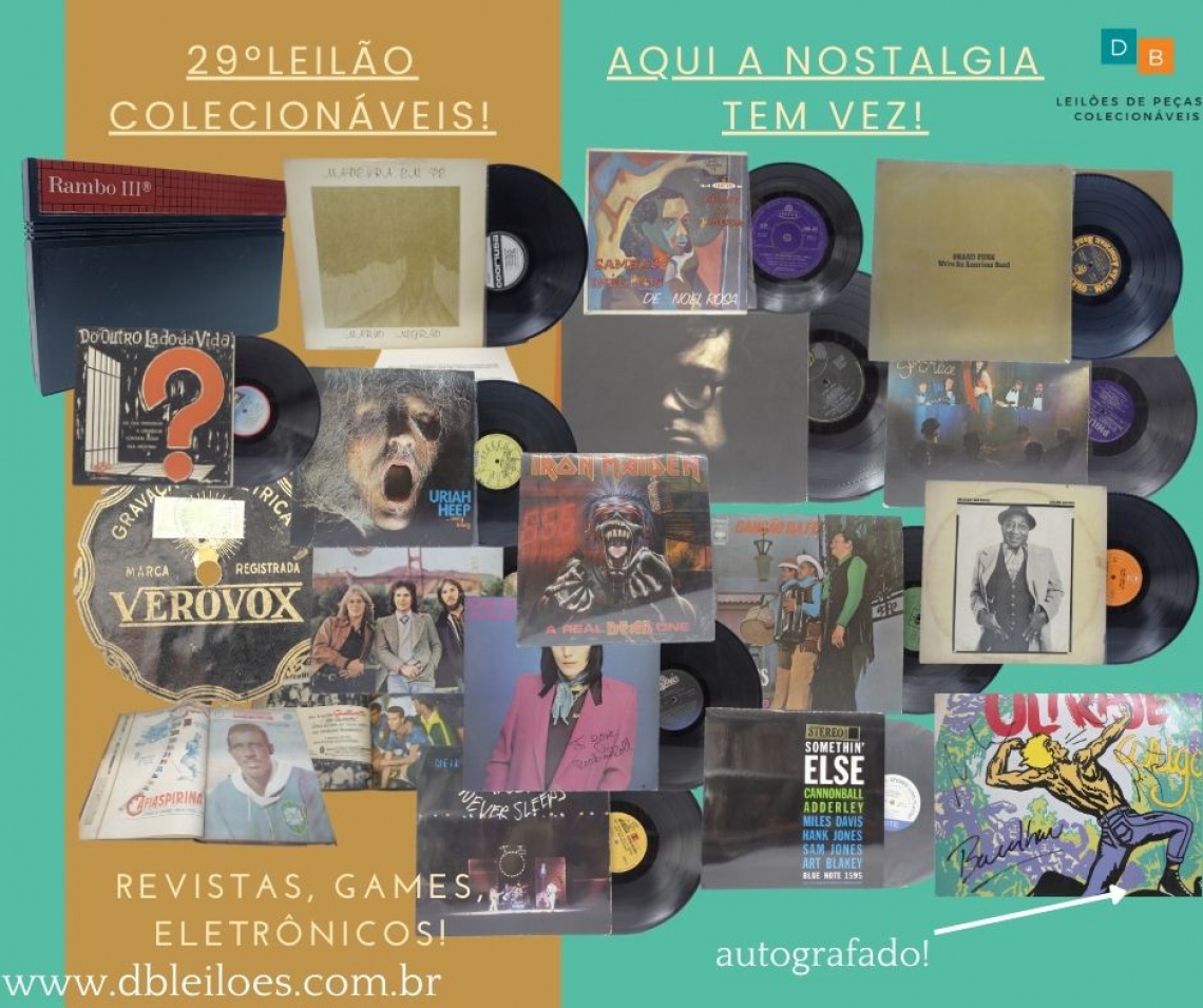 29º Leilão de Colecionáveis DB Leilões - Discos, Revistas e Muito Mais!