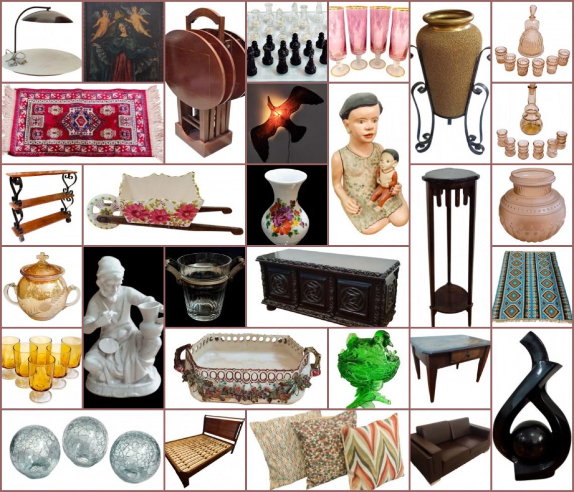 21º FAMÍLIAS VENDEM - (QUADROS, ARTE POPULAR, MÓVEIS, ANTIGUIDADES, CRISTAIS, DECORATIVOS, OUTROS).