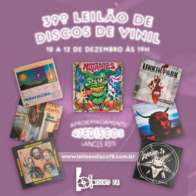 39º LEILÃO DE DISCO DE VINIL - DISCOS 78