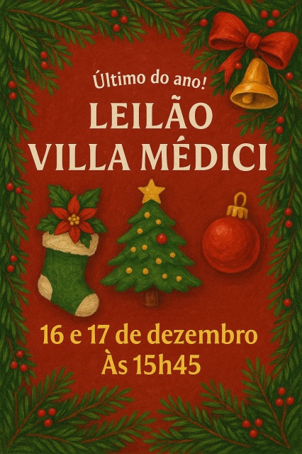LEILÃO VILLA MÉDICI - ÚLTIMO DO ANO