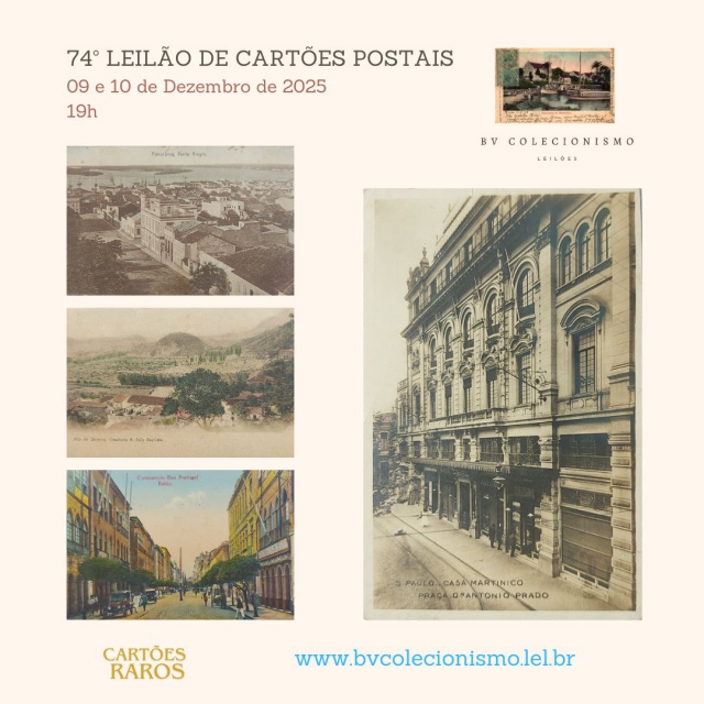 74º LEILÃO DE CARTÕES POSTAIS