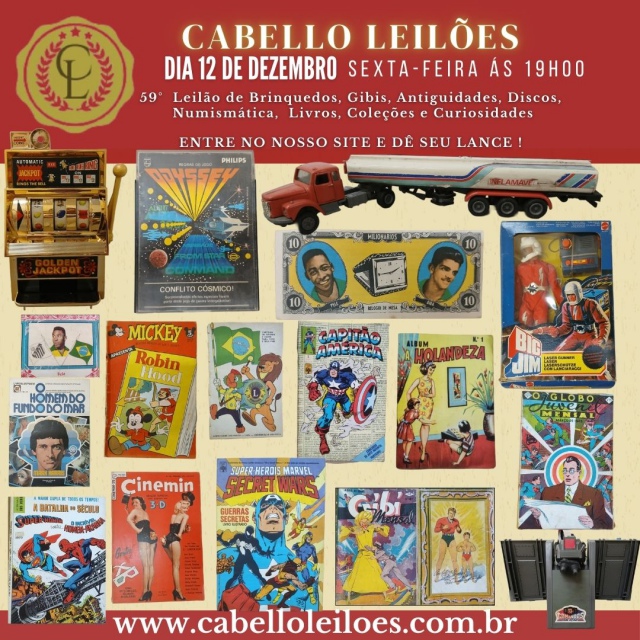 59º Leilão de Brinquedos, Gibis, Antiguidades, Coleções e Curiosidades