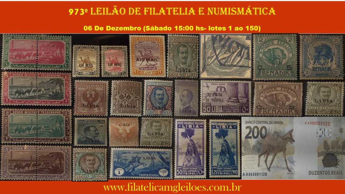 973º Leilão de Filatelia e Numismática