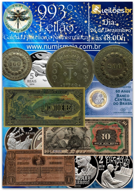 993º Leilão Galeria Filatélica e Numismática