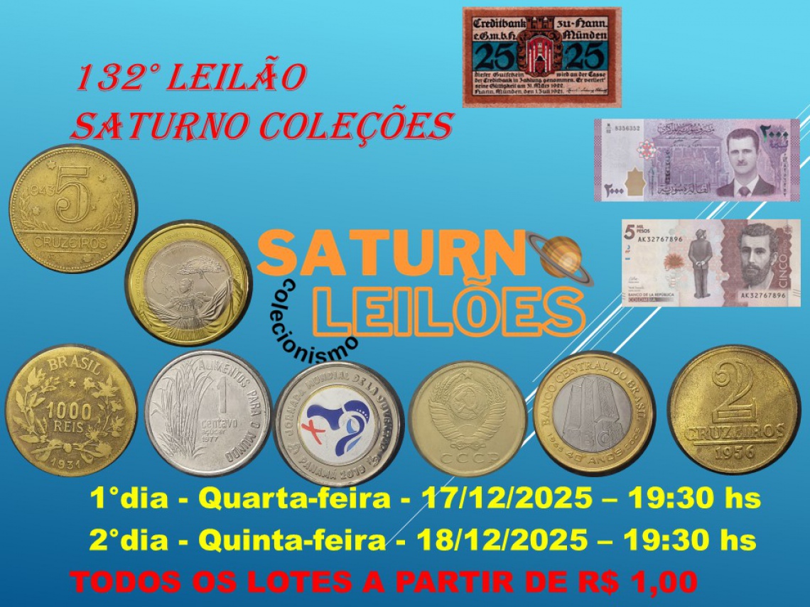 132º LEILÃO SATURNO LEILÕES