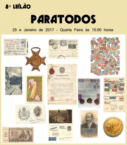 8º LEILÃO PARATODOS DE HISTORIA POSTAL.