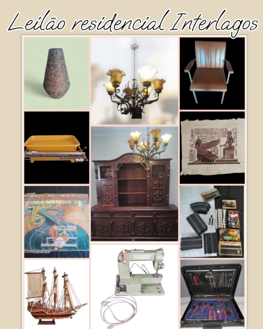 LEILÃO RESIDENCIAL INTERLAGOS - MÓVEIS - FERRAMENTAS - OBJETOS