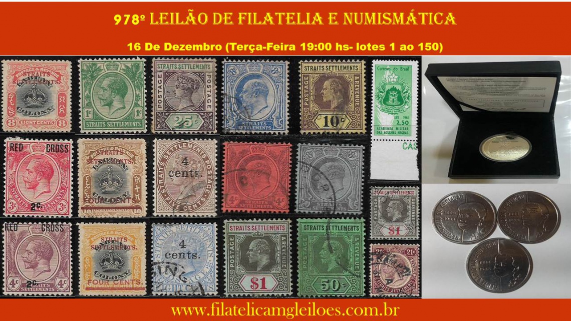 978º Leilão de Filatelia e Numismática