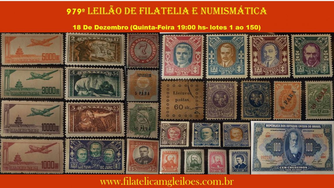 979º Leilão de Filatelia e Numismática