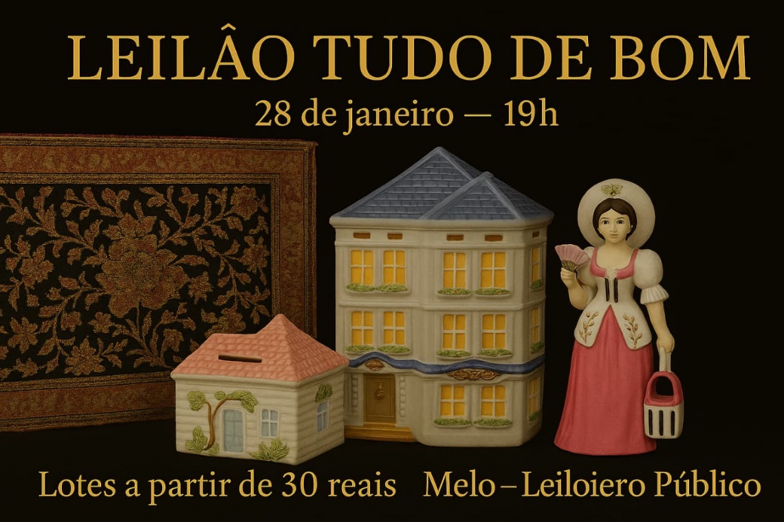LEILÃO TUDO DE BOM: peças vintage, antigas e colecionáveis - Janeiro de 2026