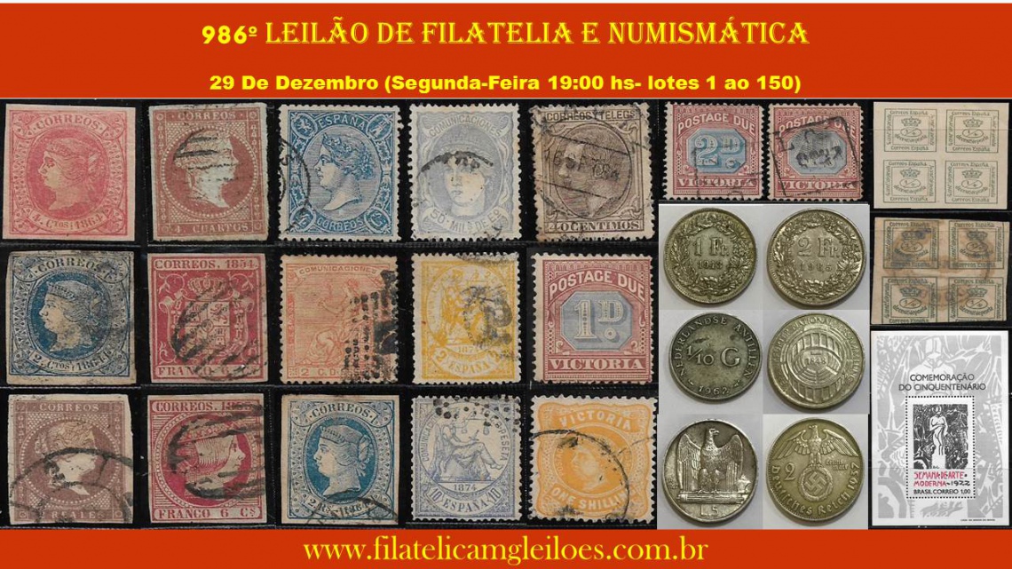 986º Leilão de Filatelia e Numismática