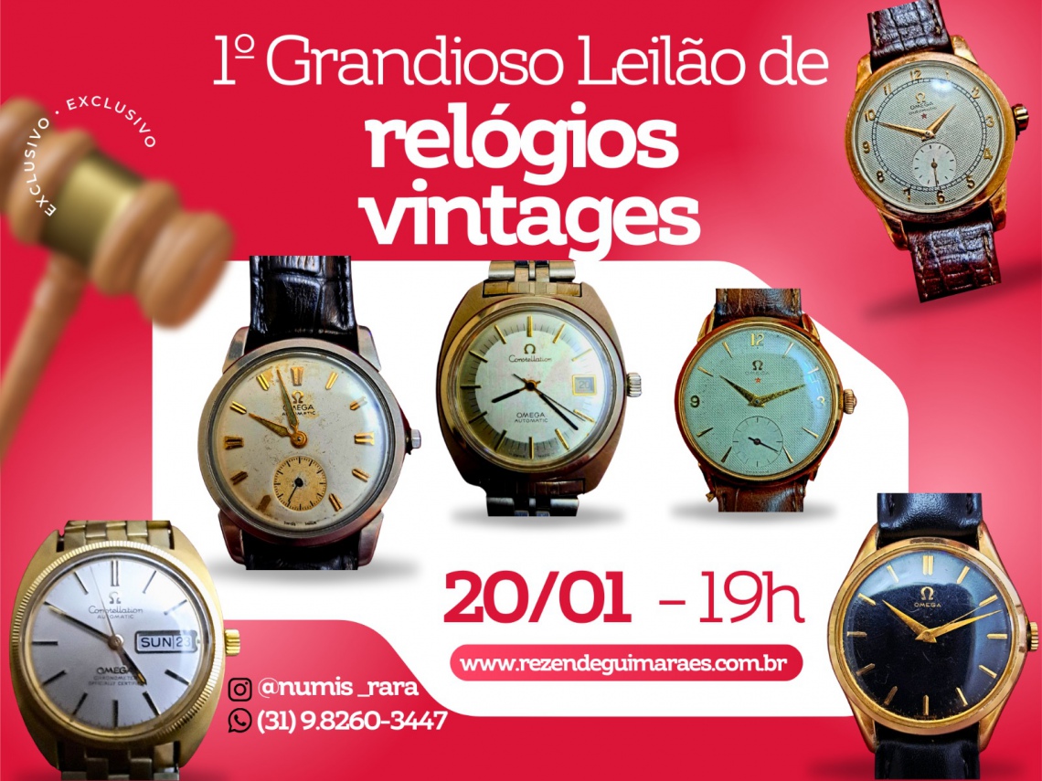 1ª GRANDIOSO LEILÃO DE RELÓGIOS VINTAGES