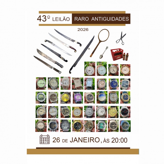 43º LEILÃO DE ANTIGUIDADES E RELÓGIOS
