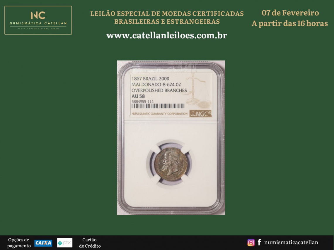 LEILÃO ESPECIAL DE MOEDAS CERTIFICADAS BRASILEIRAS E ESTRANGEIRAS