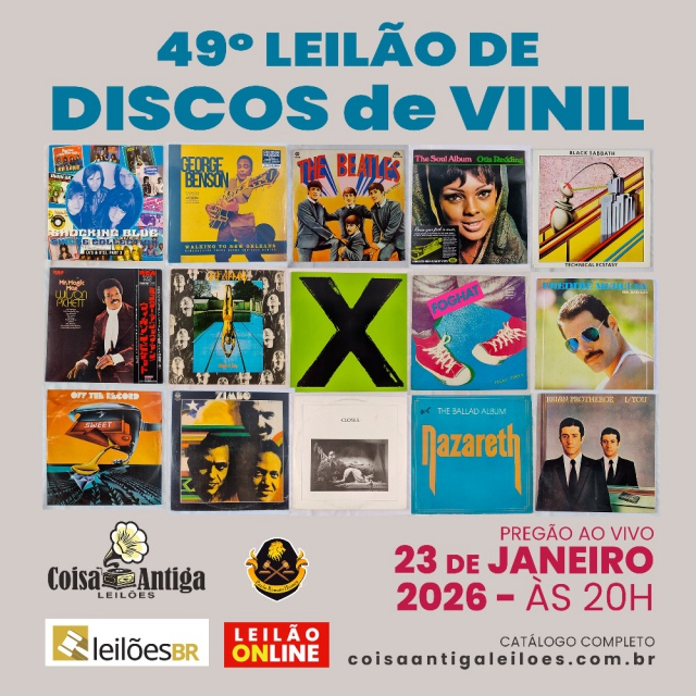 49º LEILÃO DE DISCOS DE VINIL - ROCK, POP, JAZZ, MPB